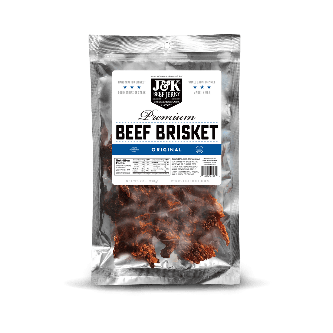 J&K Beef Brisket Original Flavor, 7 oz