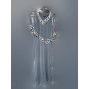 J Kara Womens Capelet Embroidered Beaded Trim Long Dress, Grey Multi, 8P