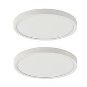 J&L 2Pack 12 Inch LED Surface Mount Ceiling Light 24W 3000K/4000K/6000K 3CCT Selectable, Round Flat Panel Light Fitures for Kitchen, Bedroom, Laundry Room