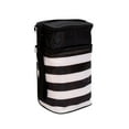thumbnail image 1 of J.L. Childress 6 Bottle Bag, Breastmilk and Baby Bottle Bag for Daycare, Includes Ice Pack, Black/White Stripe, 1 of 9