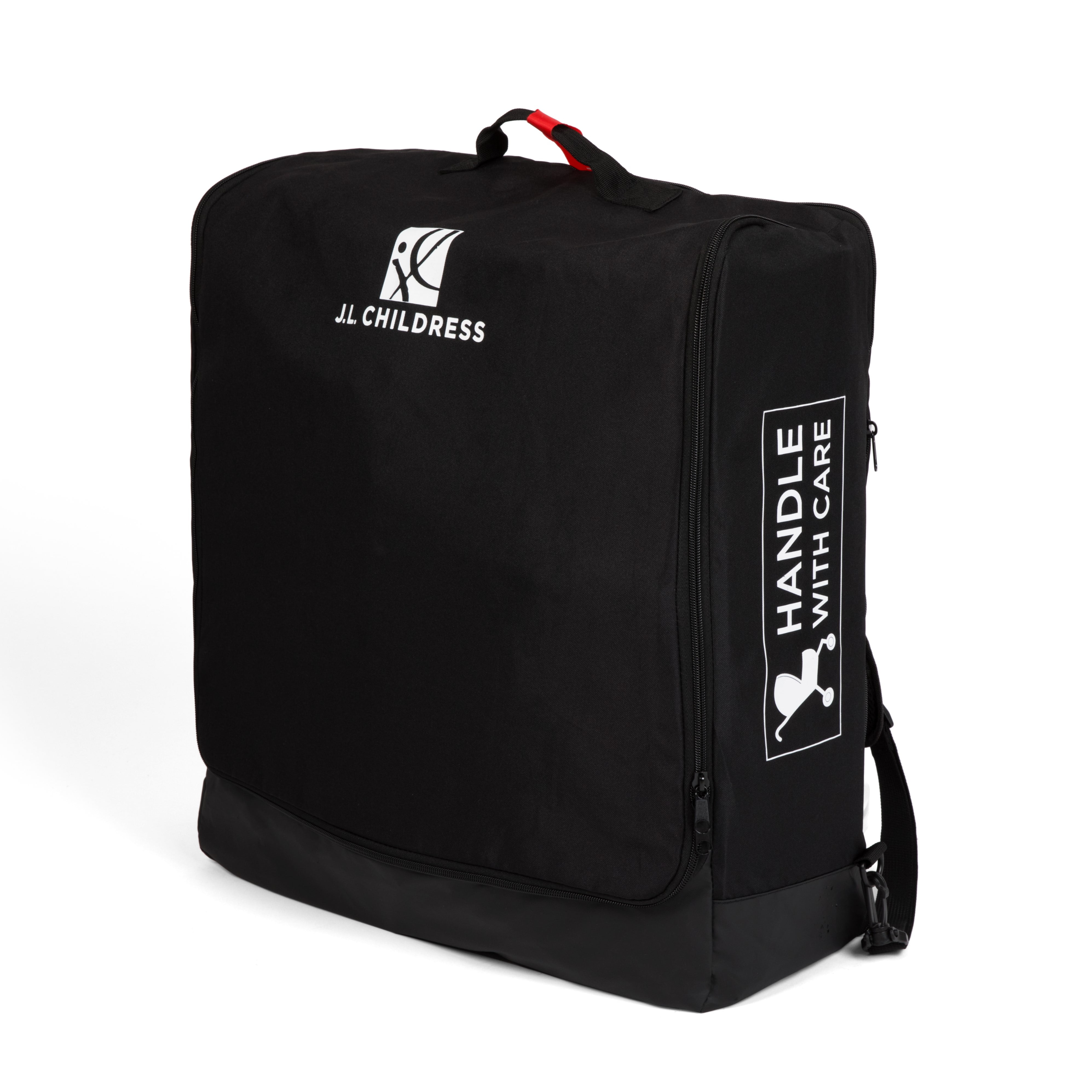 J.L. Childress Compact Travel Stroller Bag for Airplane - AirTag Compatible - Unpadded, Black