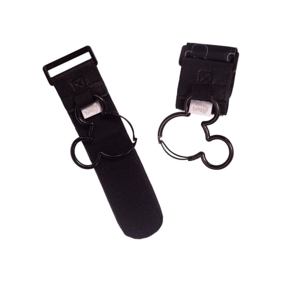 Disney Baby by J.L. Childress Mickey Mouse Stroller Hooks - Universal Stroller Cips with Non-Slip Straps, 2 Pack