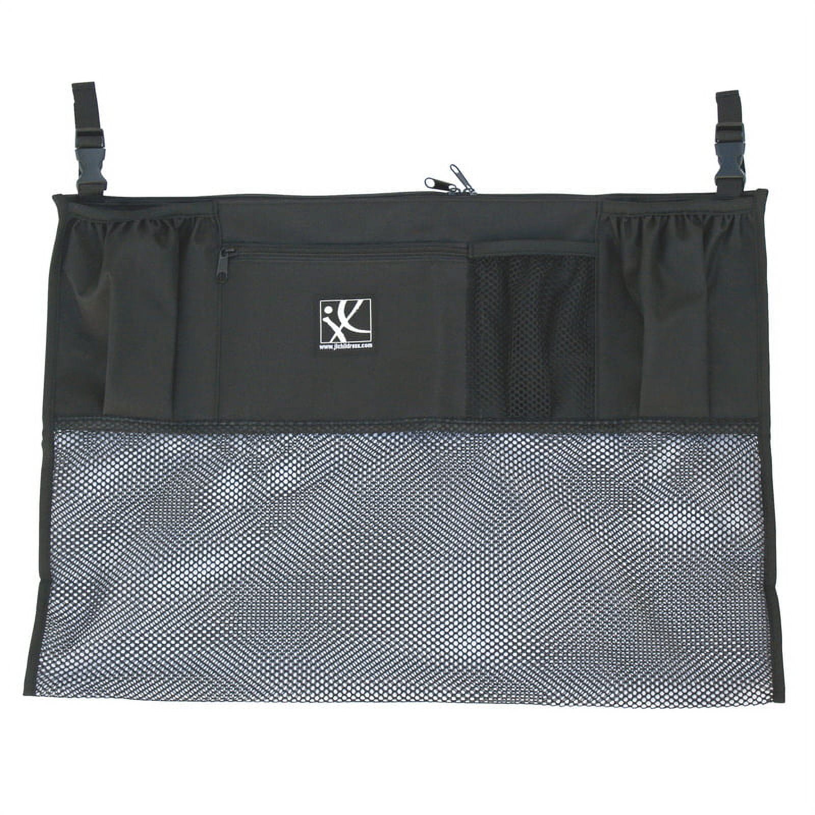 J.L. Childress Double Stroller Organizer and Storage with Mesh Compartment - Stroller Accessory - Black