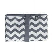 J.L. Childress Full Body Portable Changing Pad for Babies - Diaper Changing Mat for Travel, Extra Large - Grey Chevron