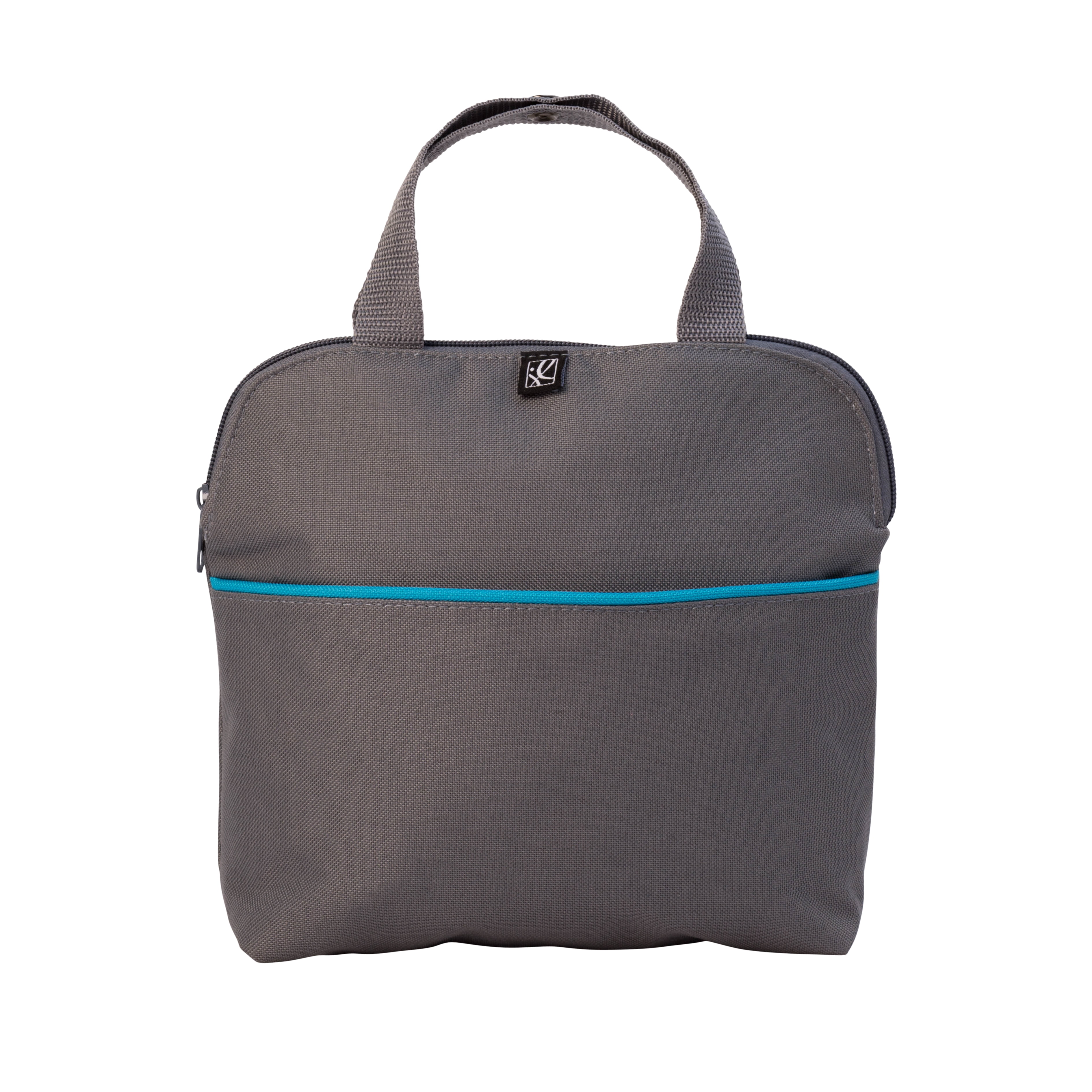 J.L. Childress MaxiCOOL Breast Milk Cooler Travel Bag - Insulated Baby Bottle Storage Bag - Grey/Teal
