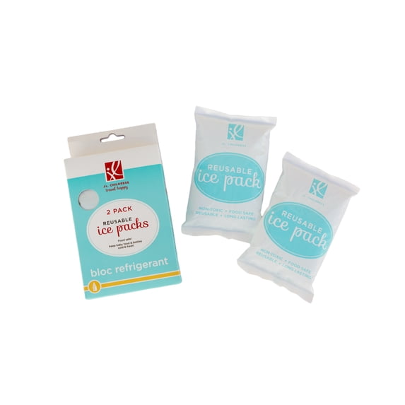 J.L. Childress Reusable Ice Packs - Breast Milk Ice Packs for Cooler & Lunch Boxes, 2 Pack