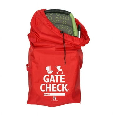 J.L. Childress Univeral Gate Check Travel Bag for Strollers and Car Seats - Extra Large Airplane Travel Bag, Red