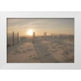 thumbnail image 1 of J:L Design 14x11 White Modern Wood Framed Museum Art Print Titled - Sunset Beach Dune, 1 of 4
