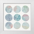 thumbnail image 1 of J:L Design 20x20 White Modern Wood Framed Museum Art Print Titled - Pastel Dipped Circles I, 1 of 4