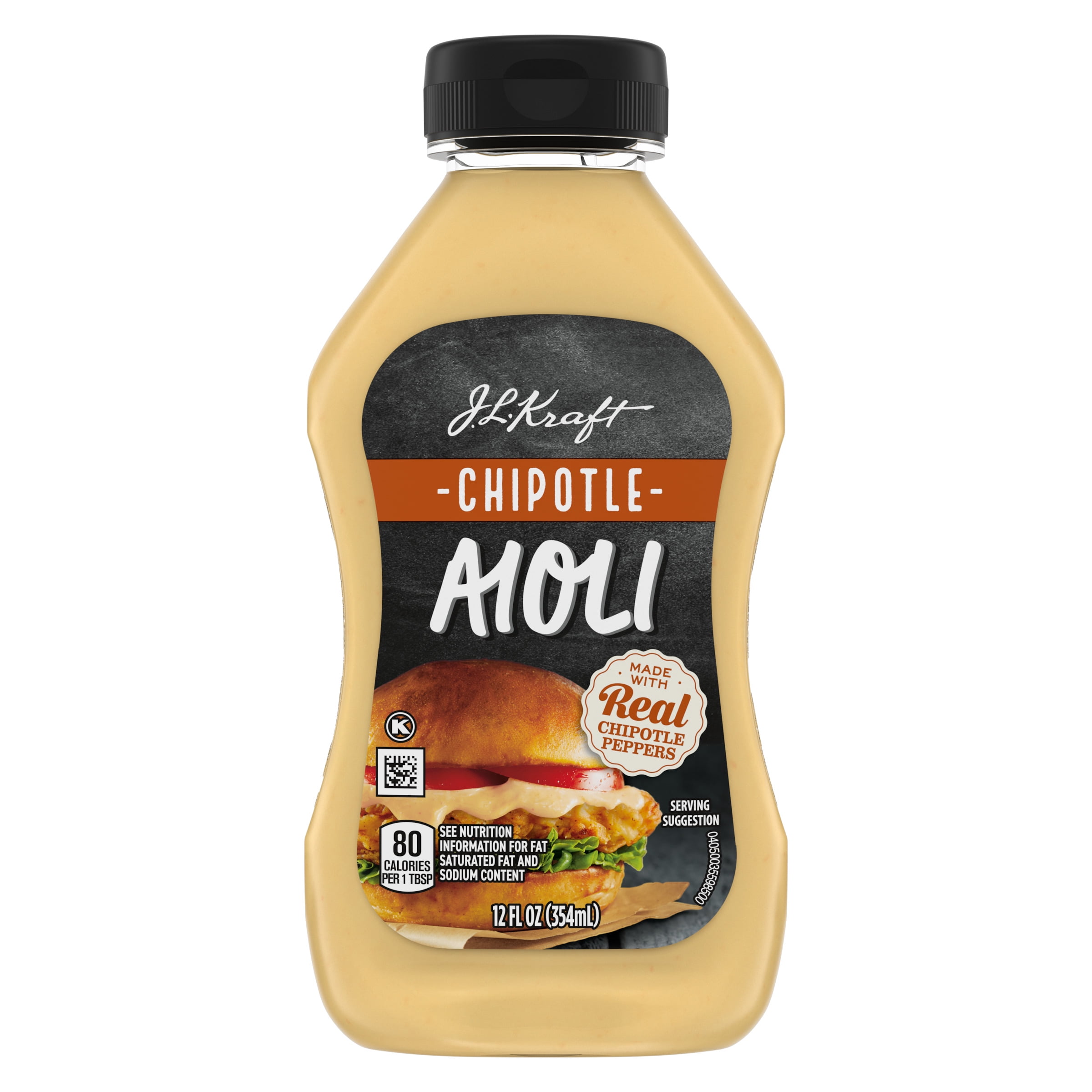 J.L. Kraft Chipotle Aioli Dip & Spread, 12 fl oz Bottle