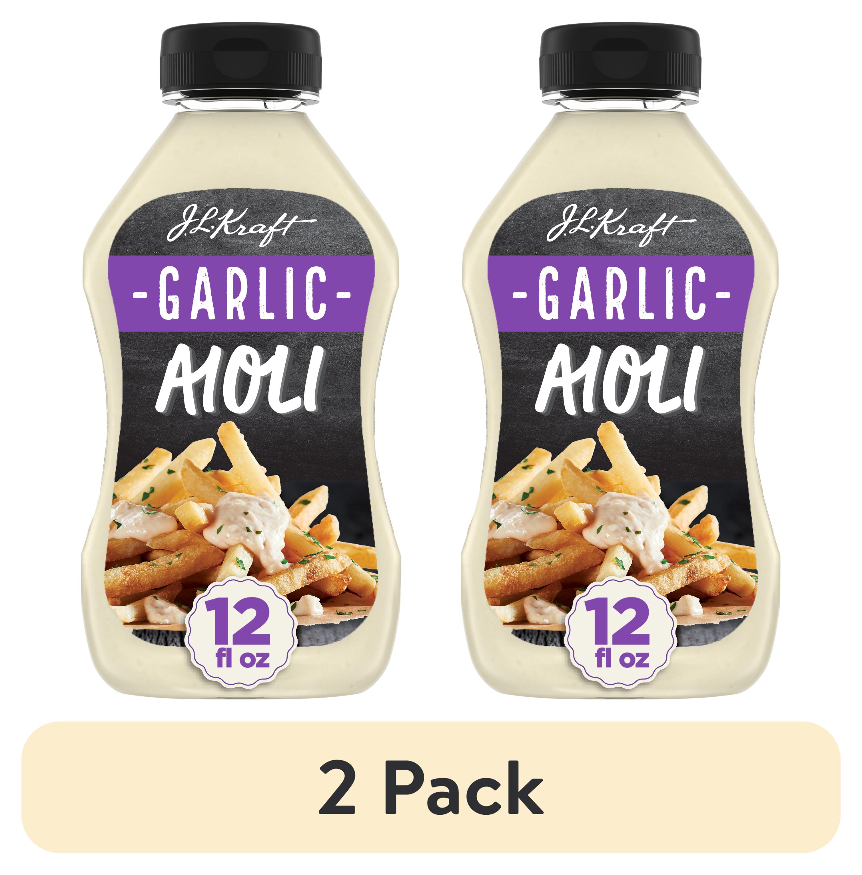 (2 pack) Kraft Garlic Aioli, 12 fl oz Bottle