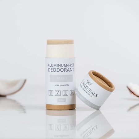 J&L Naturals Aluminum-Free Deodorant - Naked (Unscented) - Vegan, Sustainable, Natural, Cruelty Free - 3.0 oz