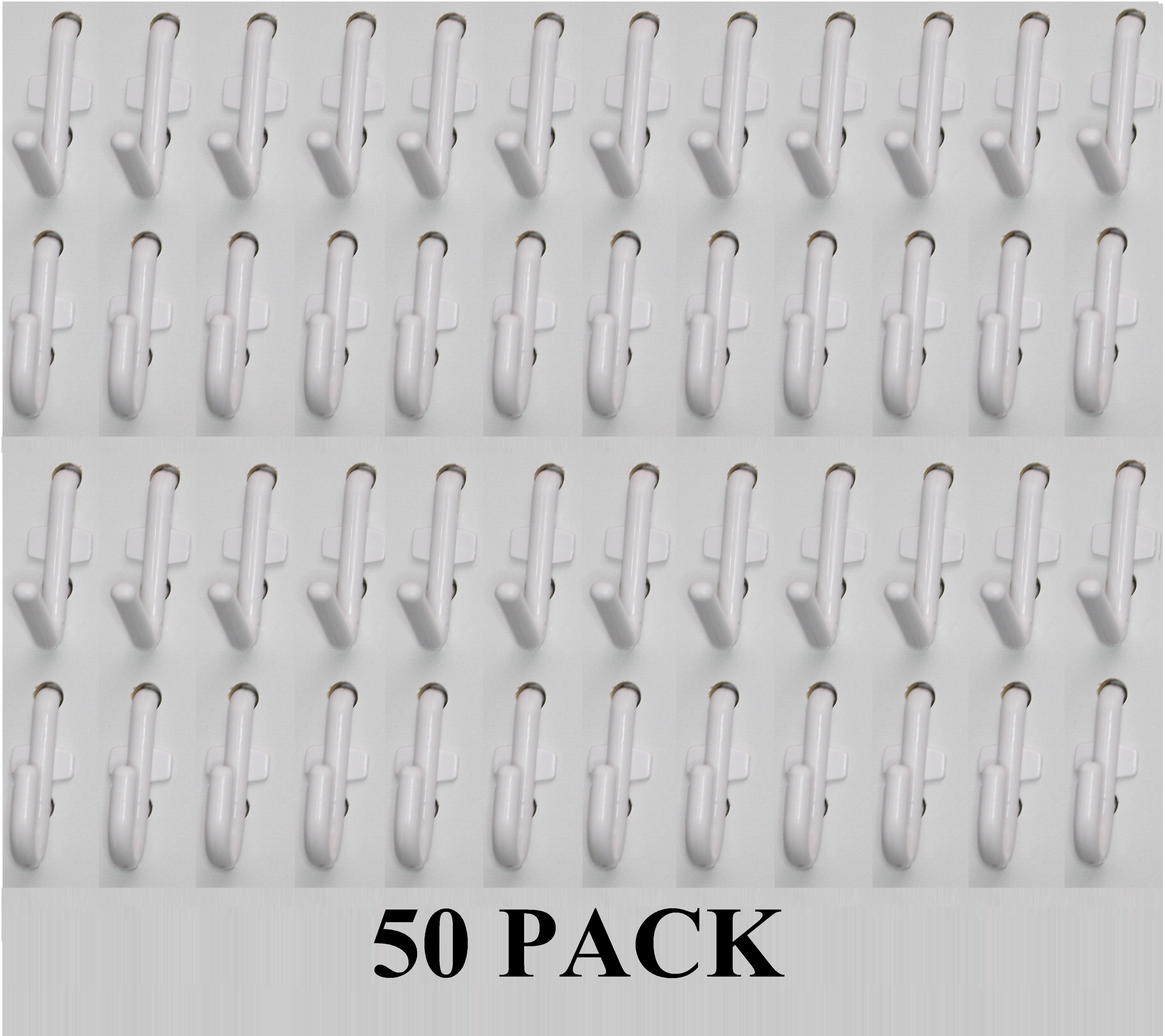 J & L Style Plastic White Pegboard Locking Hooks Kits - Multi-Packs |  Garage storage jewelry tools crafts Plastic Peg board hooks - 50
