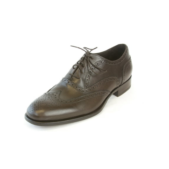 J. LINDEBERG Men's Brogue 3 Italian Calf Oxford Shoes, Dark Brown, 9