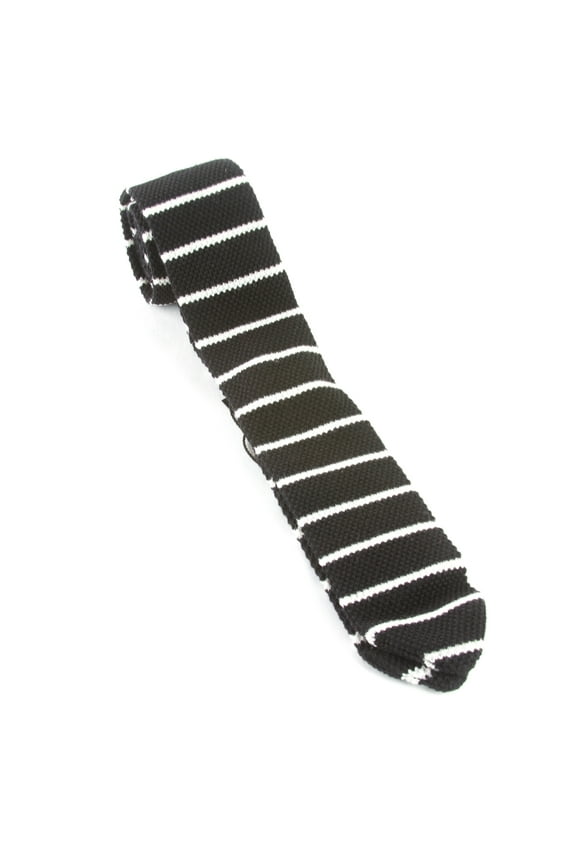 J. LINDEBERG Men's Four And A Half Stripe Neck Tie, Black/White, One Size