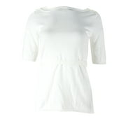 J. LINDEBERG Women's Margie Cotton Sweater, White, Large