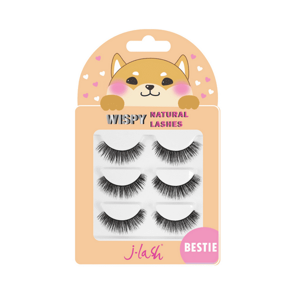 J-Lash Wispy Natural Lashes 3-Pack (Bestie) Eyelashes