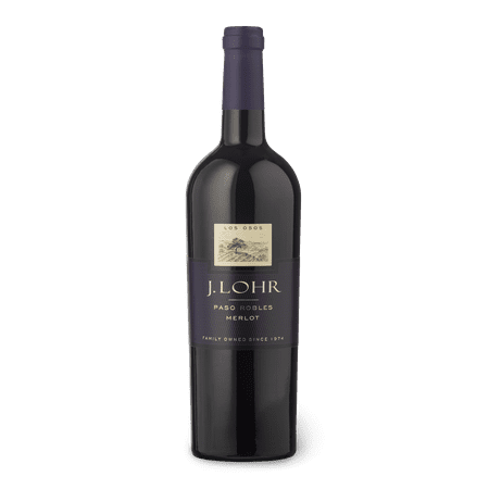 J. Lohr Estates Los Osos Merlot Red Wine, Paso Robles California, 14.0% ABV, 750ml Glass Bottle