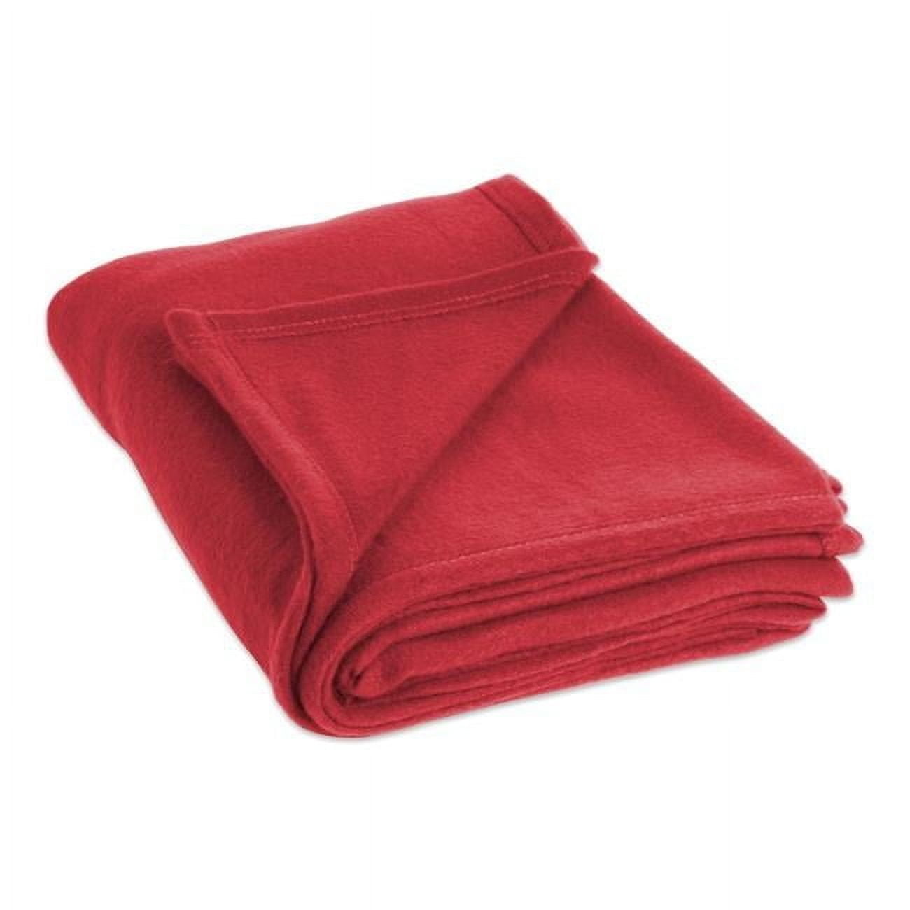 Full/Queen Red Fleece Reversible Blanket