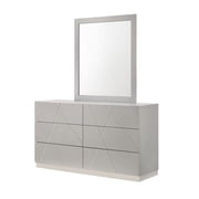 J&M Furniture 17122-DM Naples Dresser & Mirror, Grey