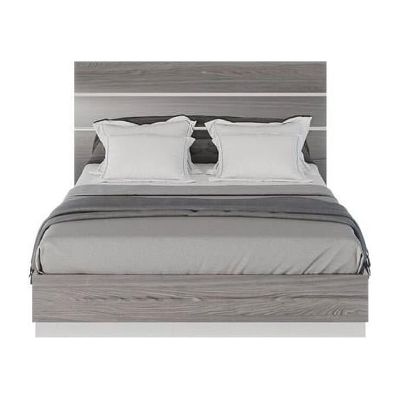 J&M Furniture 17451-Q Queen Size Hazel Bed - Grey
