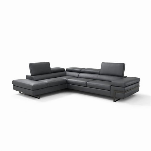 J & M Furniture 17775-LHFC 110 x 91 x 26-35 in. I867 Left Hand Facing Chaise, Dark Grey