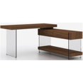 thumbnail image 1 of J & M Furniture 178852-D Elm Desk - White High Gloss & Walnut Veneer, 1 of 4