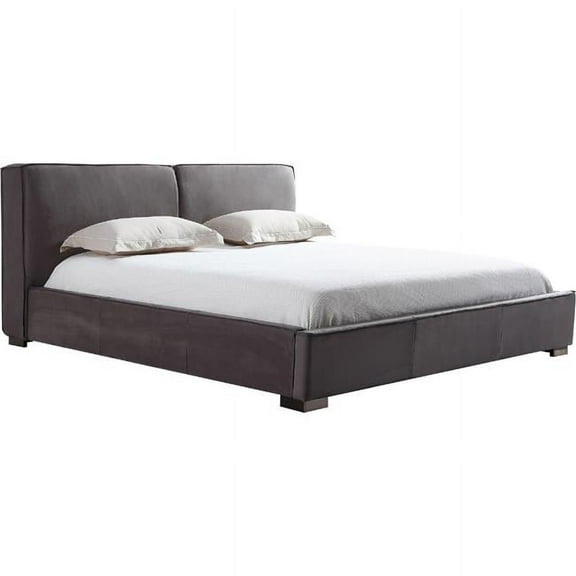J & M Furniture 18668-K-G 85 x 94.5 x 39 in. Serene King Size Bed, Grey