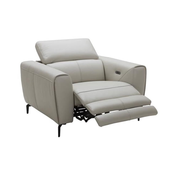 J & M Furniture 18824-C Lorenzo Chair in Light Grey