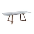 thumbnail image 1 of J&M Furniture 18886-T Class Extension Dining Table, Clear & Brown, 1 of 1