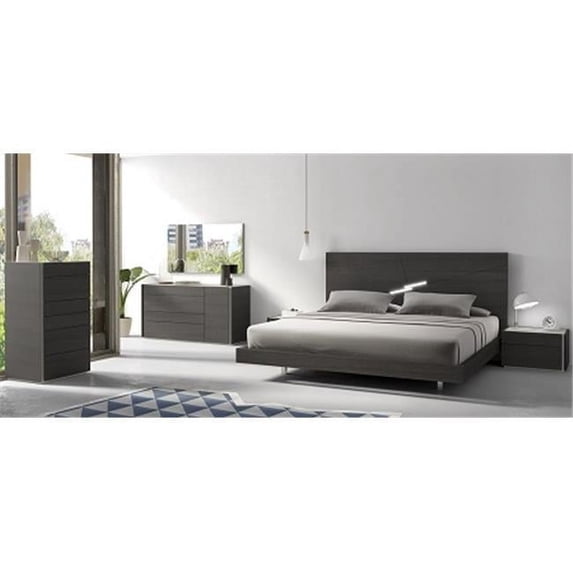 J & M Furniture Faro Mirror - Wenge & Light Grey Accents