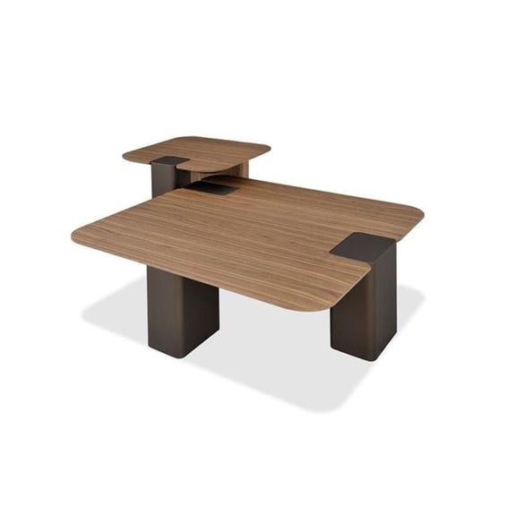 J&M Furniture 19700-WCT LP 467E4 Coffee Table, Walnut