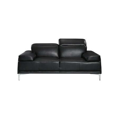 J&M Furniture Nicolo Love Seat in Black