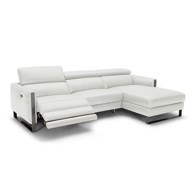 J & M Furniture  Nina Premium Leather Sectional in Right hand Facing - Ocre - 68in.D x 107in.W