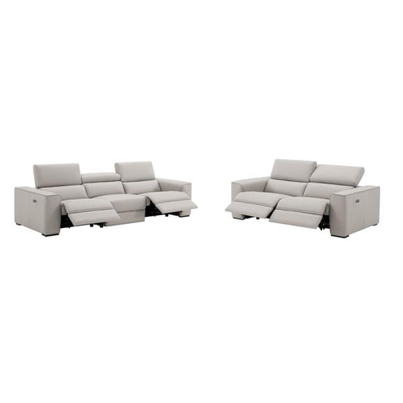 J&M Furniture 19111-L Picasso Loveseat, Silver Grey