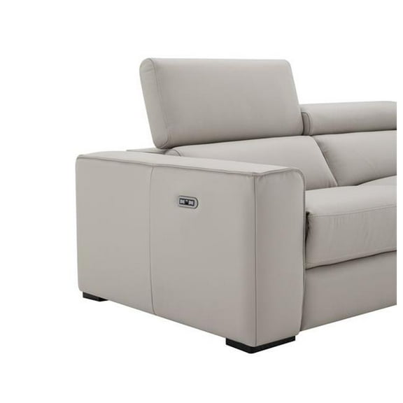 J&M Furniture 19111-S Picasso Sofa, Silver Grey