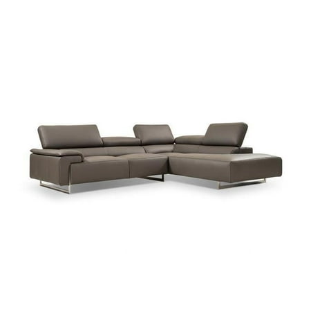 J&M Furniture Right Facing Chaise with Sectional Sofa - Grey