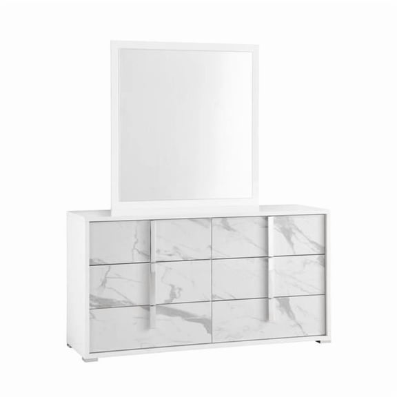 J&M Furniture 19965-D Sonia White & Grey Dresser