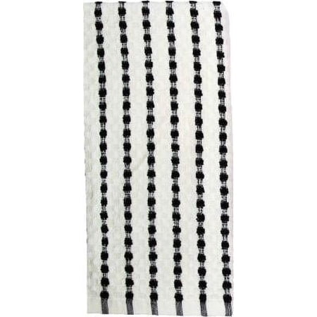 J & M HOME FASHIONS 7395 16x26 BLK Striped Towel