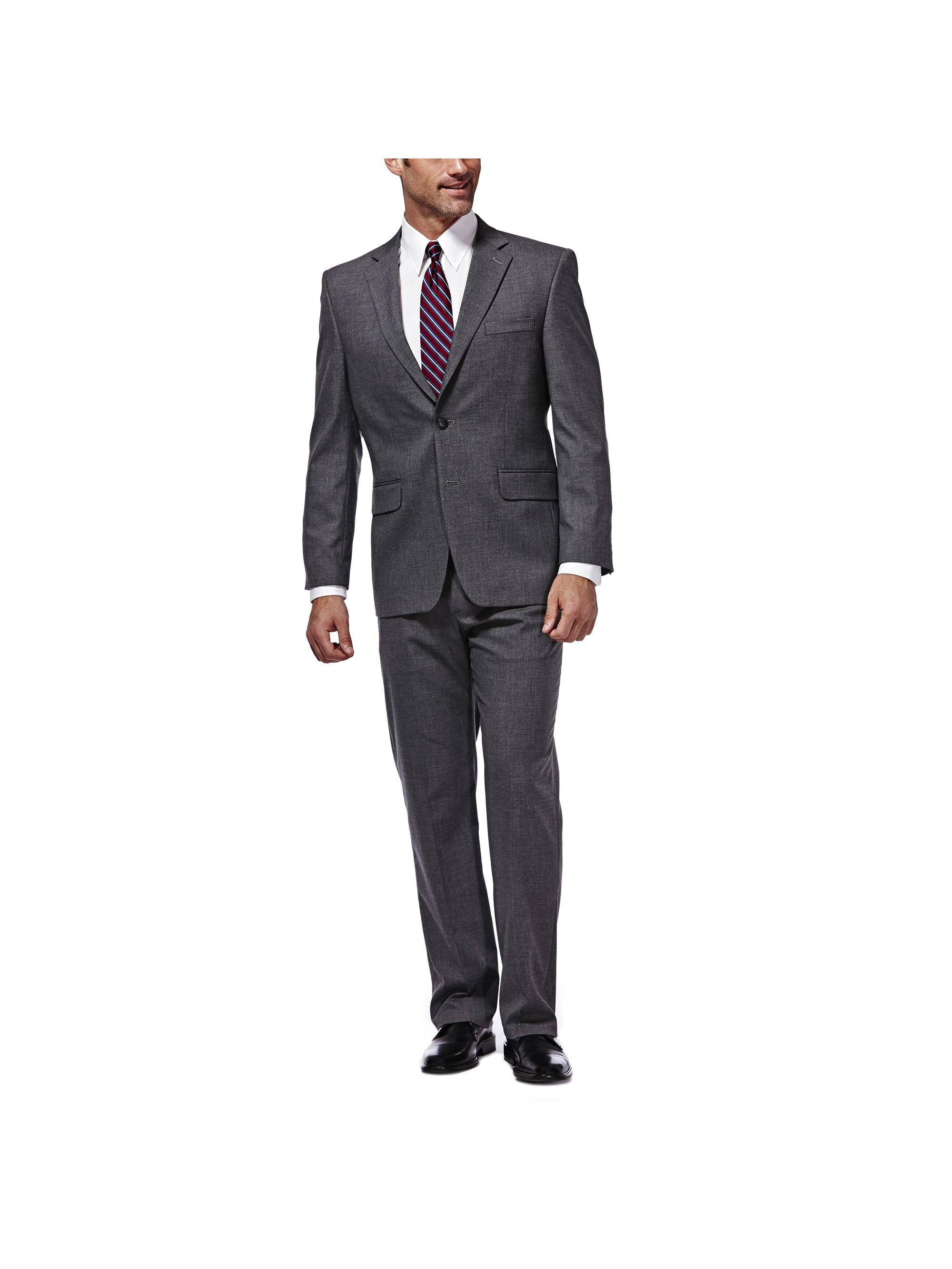 Haggar Men's Classic Regular Fit Stretch Sharkskin Suit Jacket Blue Size 46
