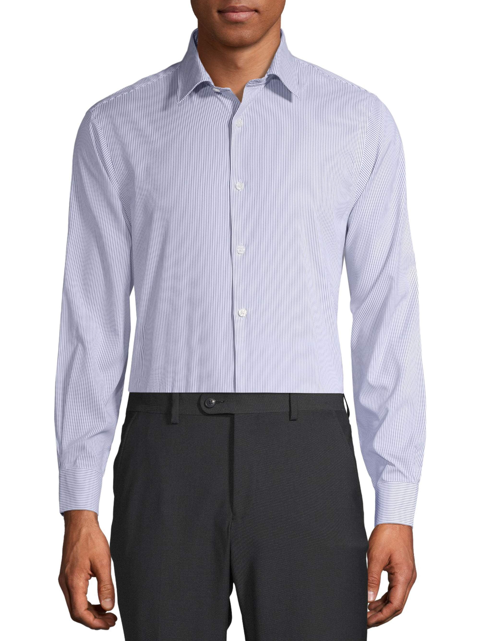 haggar slim fit dress shirt Haggar Wrinkle Free Slim Fit Dress Shirt in Black main image 1