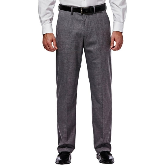 HAGGAR Mens Gray Heather Pants 34W\30L