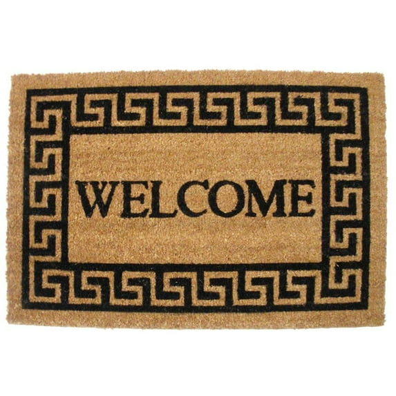 J & M Home Fashions 4191 19.5" X 29" Greek Key Welcome Doormat