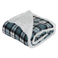 thumbnail image 1 of J&M Home Fashions 81551A Winter Plaid Sherpa Fleece, Blue - 50 x 60 in., 1 of 2