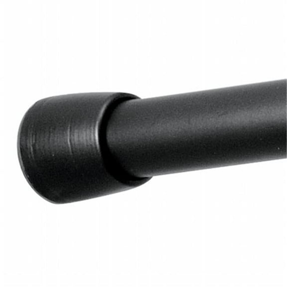J & M Home Fashions Cameo Shower Curtain Tension Rod, Black - 26 x 42 in.