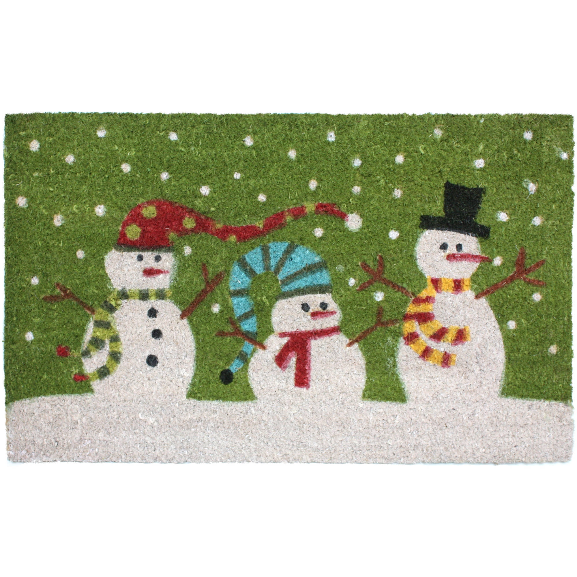 J & M Home Fashions Christmas Vinyl Back Coco Doormat, 18" by 30
