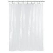 J & M Home Fashions Solid Shower Curtain Clear