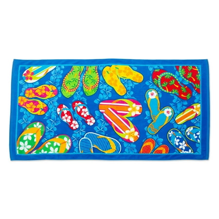 J&M Flip Flops Beach Towel 30x60