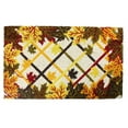 thumbnail image 1 of J&M Leaves and Lattice Vinyl Back Coir Doormat 18x30, 1 of 1