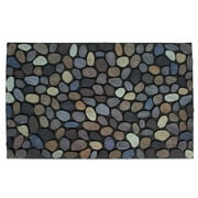 J&M Pebbles Printed Flocked Doormat 18x30
